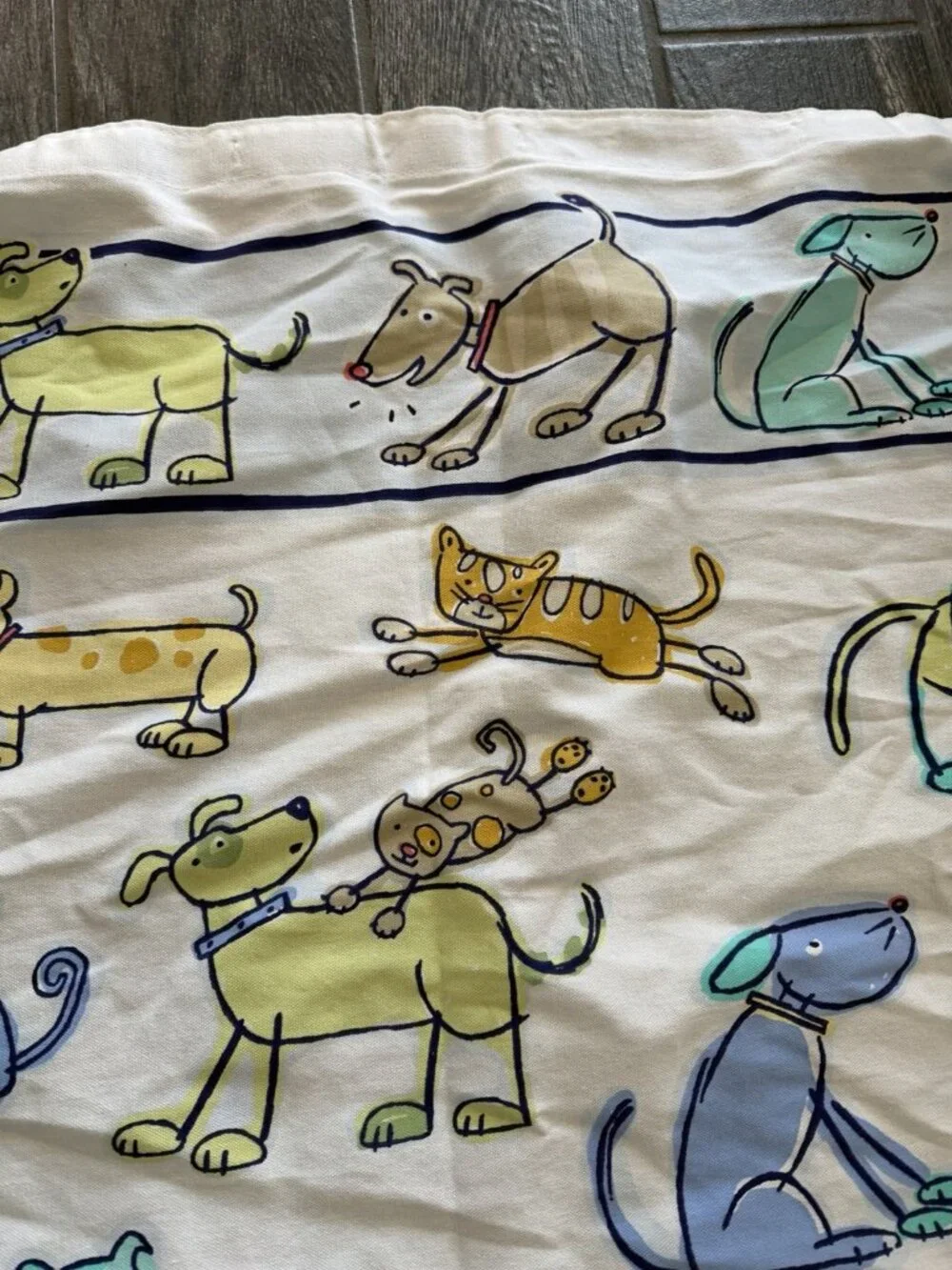 Saturday Knight Cats and Dog Shower Curtain Colorful